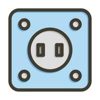 Socket Vector Thick Line Filled Colors Icon For Personal And Commercial Use.