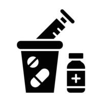 Clinical waste Vector Glyph Icon For Personal And Commercial Use.