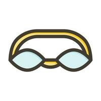 Swimming Glasses Vector Thick Line Filled Colors Icon For Personal And Commercial Use.