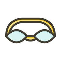 Swimming Glasses Vector Thick Line Filled Colors Icon For Personal And Commercial Use.