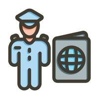 Security Control Vector Thick Line Filled Colors Icon For Personal And Commercial Use.