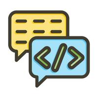 Chatbot Vector Thick Line Filled Colors Icon For Personal And Commercial Use.