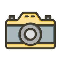 Camera Vector Thick Line Filled Colors Icon For Personal And Commercial Use.