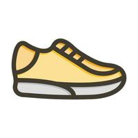 zapatillas vector grueso línea lleno colores icono para personal y comercial usar.