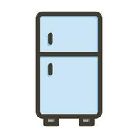 refrigerador vector grueso línea lleno colores icono para personal y comercial usar.