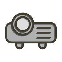 Projector Vector Thick Line Filled Colors Icon For Personal And Commercial Use.