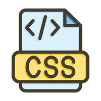 Css Vector Thick Line Filled Colors Icon For Personal And Commercial Use.