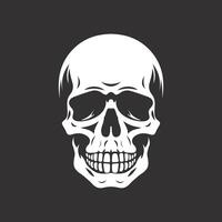 Cool Human Skull Vector black and white