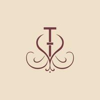 luxury monogram logo design vector template