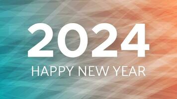 2024 Happy New Year on colorful background vector