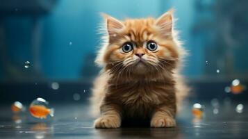 The cuteness of cats that will make them rule the world, Ai Generated photo