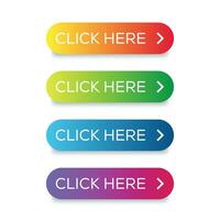 Click here button. Click here Call to action button vector