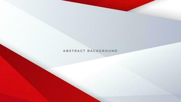 Modern abstract geometric red and white background Premium Vector