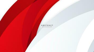 Modern abstract geometric red and white background Premium Vector