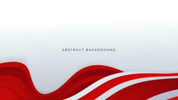 Modern abstract geometric red and white background Premium Vector