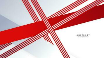 Modern abstract geometric red and white background Premium Vector