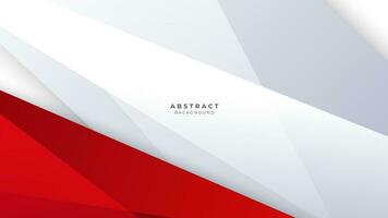 Modern abstract geometric red and white background Premium Vector