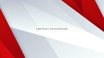 Modern abstract geometric red and white background Premium Vector