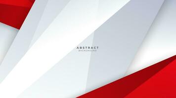 Modern abstract geometric red and white background Premium Vector