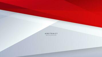 Modern abstract geometric red and white background Premium Vector