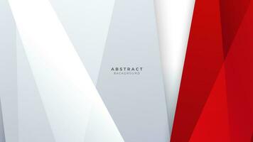 Modern abstract geometric red and white background Premium Vector