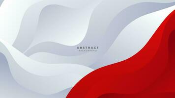 Modern abstract geometric red and white background Premium Vector