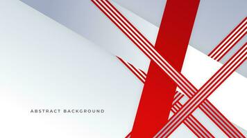 Modern abstract geometric red and white background Premium Vector