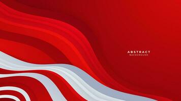 Modern abstract geometric red and white background Premium Vector