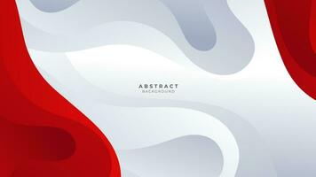 Modern abstract geometric red and white background Premium Vector