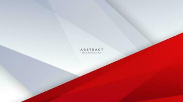 Modern abstract geometric red and white background Premium Vector