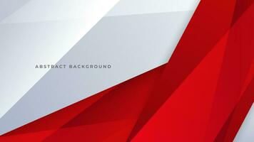 Modern abstract geometric red and white background Premium Vector