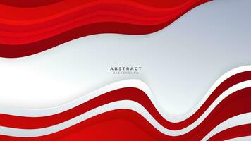 Modern abstract geometric red and white background Premium Vector