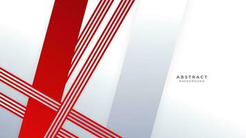 Modern abstract geometric red and white background Premium Vector