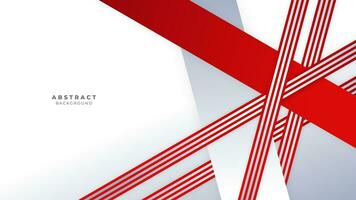 Modern abstract geometric red and white background Premium Vector