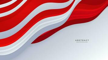 Modern abstract geometric red and white background Premium Vector