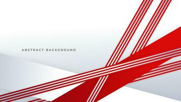 Modern abstract geometric red and white background Premium Vector