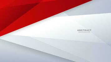 Modern abstract geometric red and white background Premium Vector