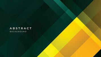 Abstract geometric green orange background Premium Vector