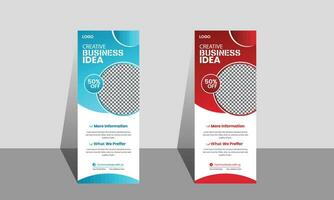 modern business creative idea roll up banner design vector