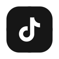 Tiktok logo. Tiktok app social media icons. png