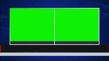 rotura Noticias inferior tercero dos verde pantalla monitor animación 4k video