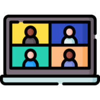 video conferentie icoon ontwerp png