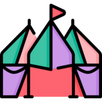 design de ícone de tenda de circo png
