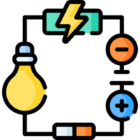 diseño de icono de electricidad png