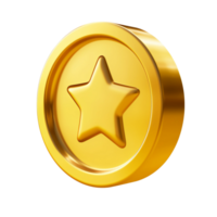 Gold star 3d no background png