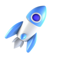 3d Rocket space no background png