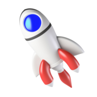 3d Rocket space no background png