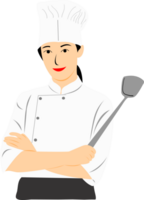 Proffesional chef woman png