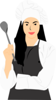 Proffesional chef woman png