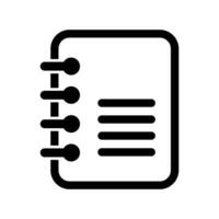 Notebook icon, notepad page icon. vector